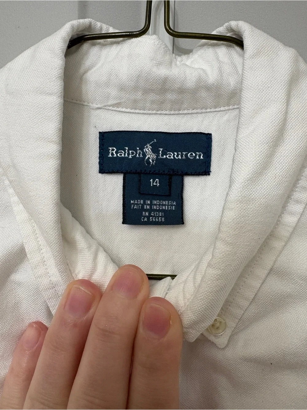 Ralph Lauren Men's White Button-Down Oxford Shirt with Embroidered Pony